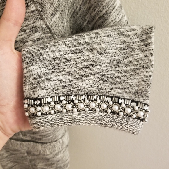 NWT Express Cardigan Beaded  Black White Grey XS - Picture 2 of 4